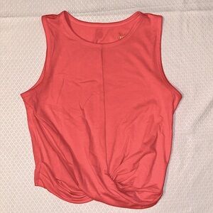 Lilly Pulitzer Luxletic Greer tank “Spicy coral” color. Twisted front EUC